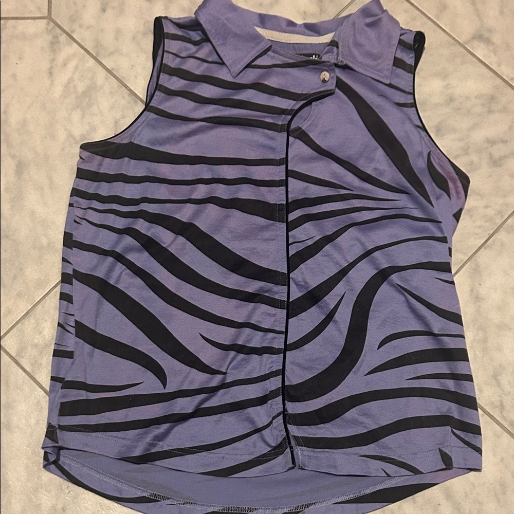 Jamie Sadock Lavender Zebra Print Sleeveless top